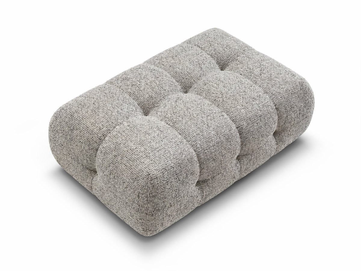 Grote LAURA poef in gemęleerde stof