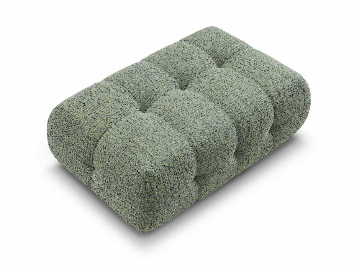 Grote LAURA poef in gemęleerde stof