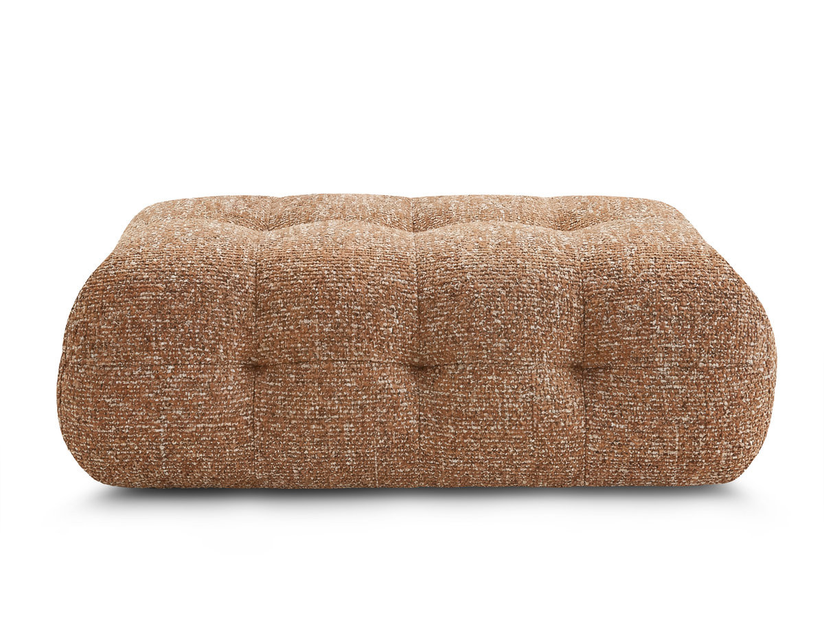 Grote LAURA poef in gemęleerde stof