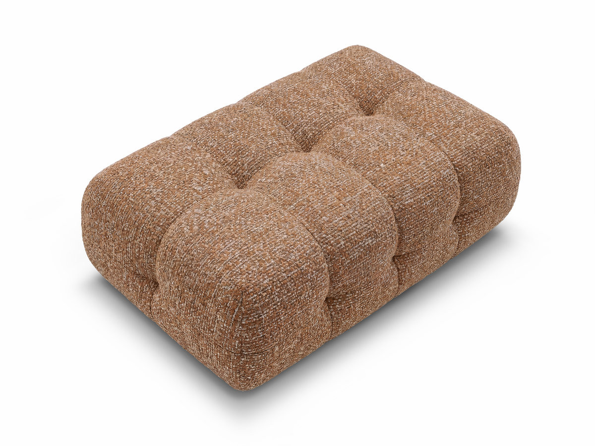 Grote LAURA poef in gemęleerde stof