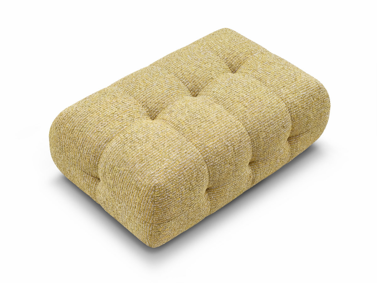 Grote LAURA poef in gemęleerde stof