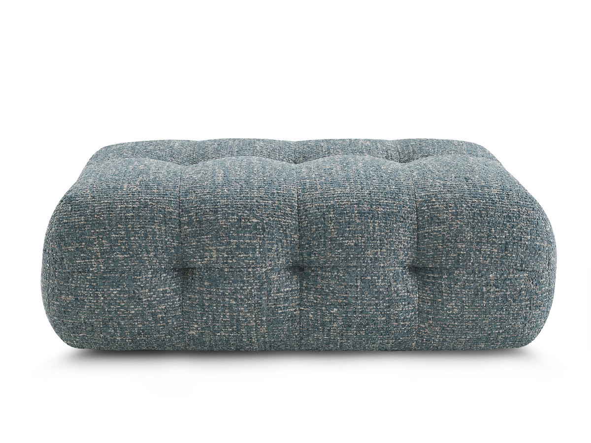 Grote LAURA poef in gemęleerde stof