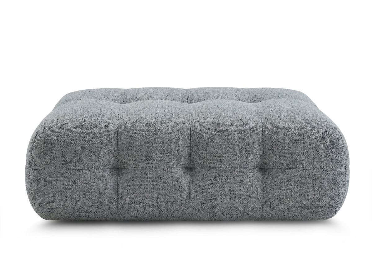 Grote LAURA poef in gemęleerde stof