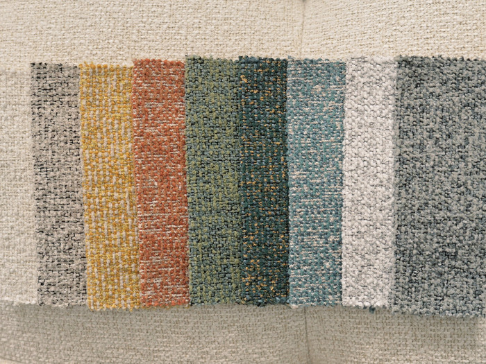 Pouf petit LAURA tissu chiné