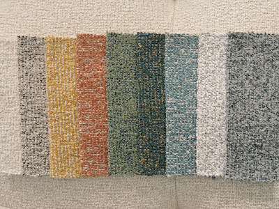 Pouf petit LAURA tissu chiné