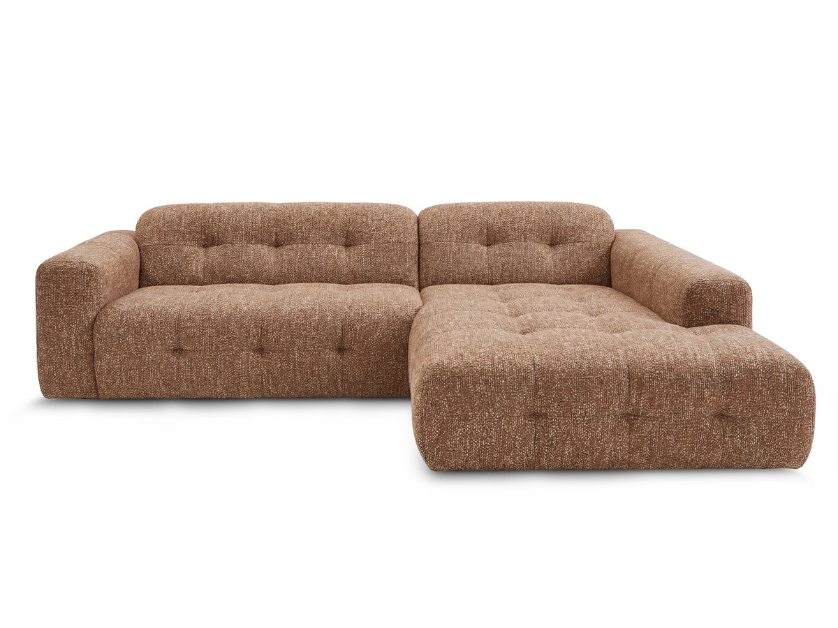 LAURA vaste hoekbank in gemęleerde stof