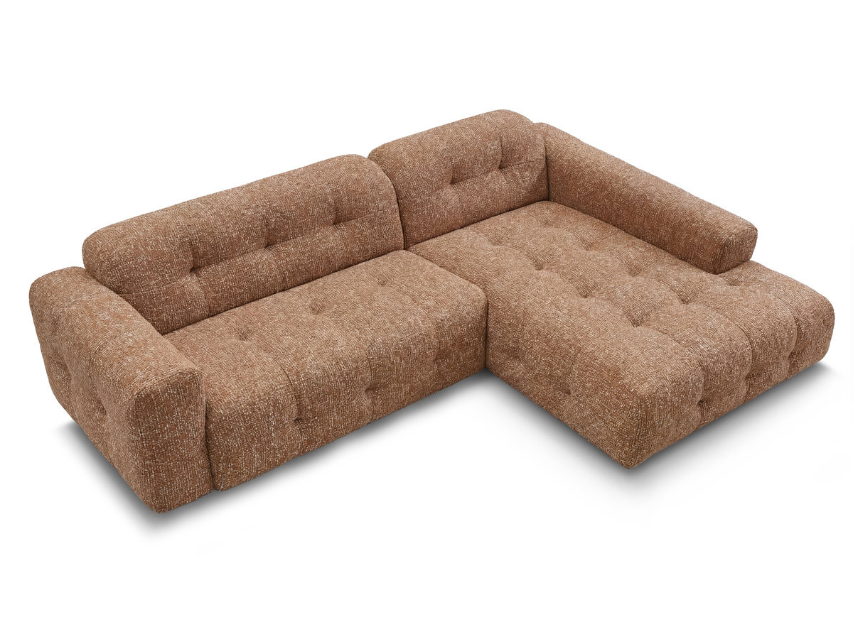 LAURA vaste hoekbank in gemęleerde stof