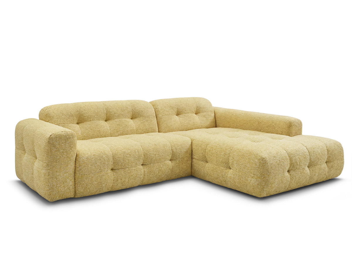 LAURA vaste hoekbank in gemęleerde stof