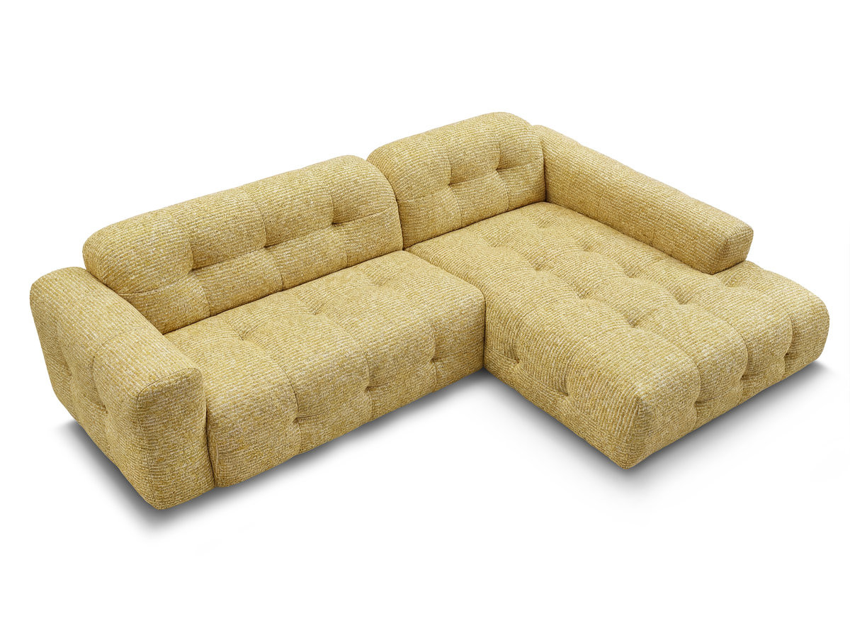 LAURA vaste hoekbank in gemęleerde stof