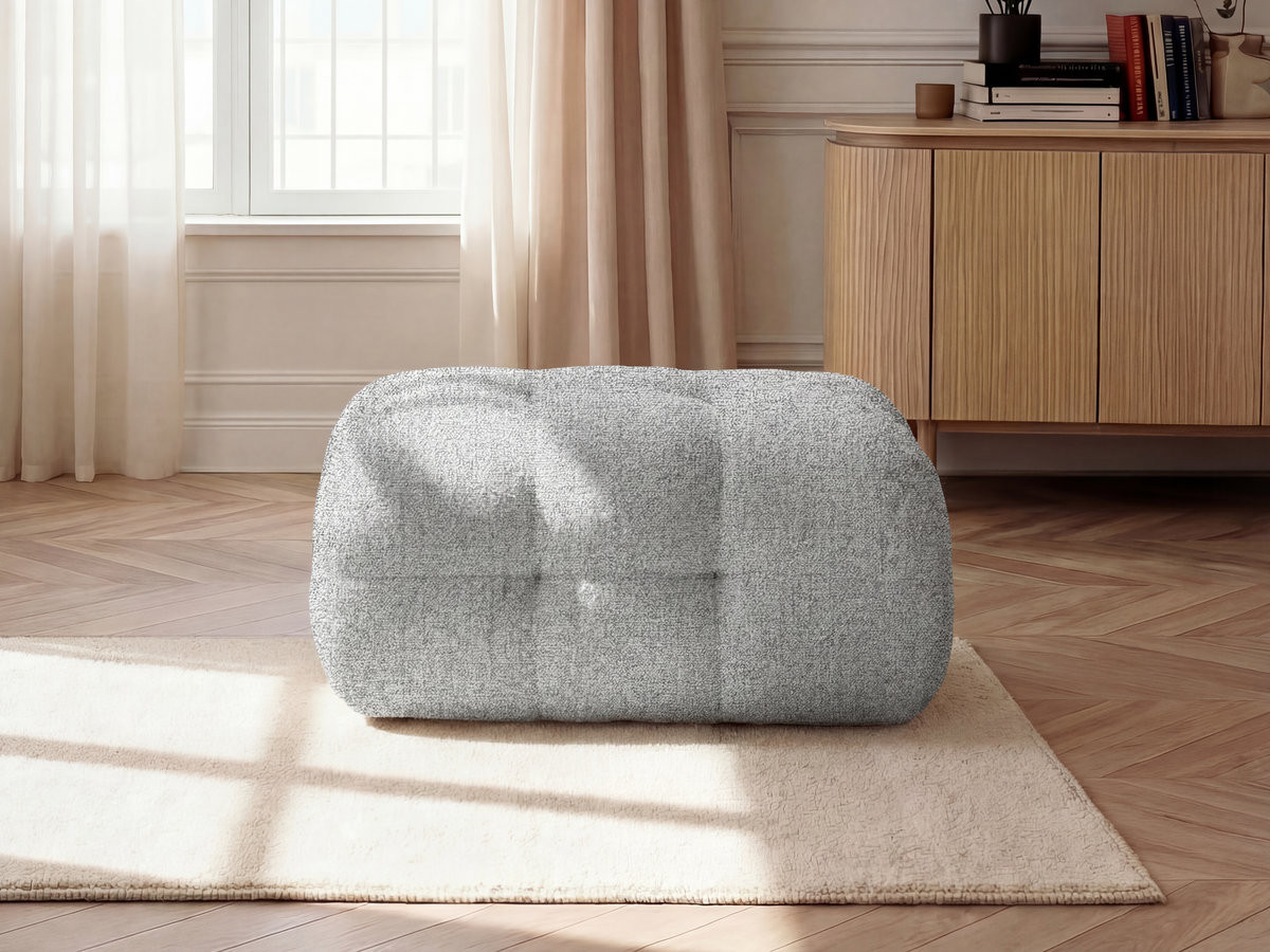 Pouf petit LAURA tissu chiné