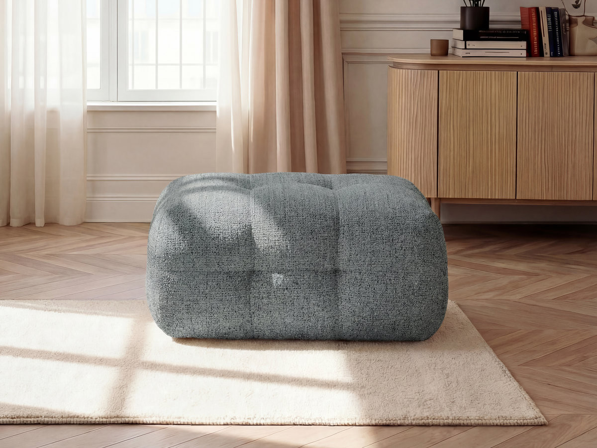 Pouf petit LAURA tissu chiné
