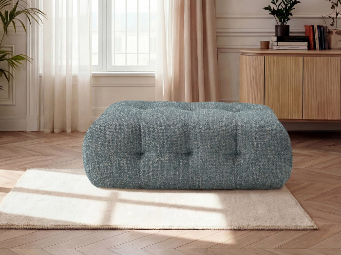 Pouf grand LAURA tissu chiné