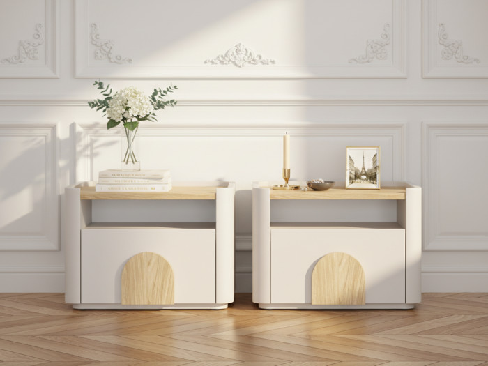 Lot de 2 tables de chevet 1 tiroir ENYRA