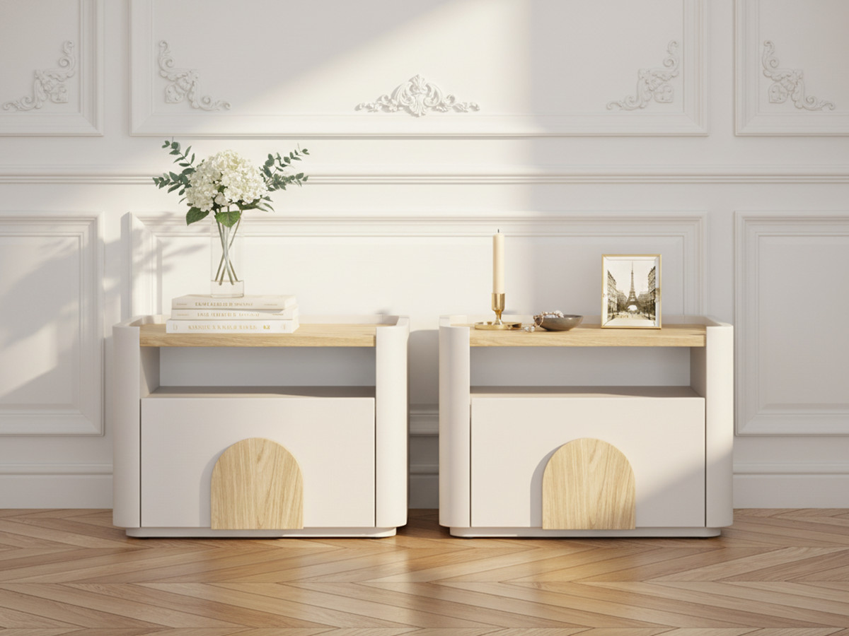 Lot de 2 tables de chevet 1 tiroir ENYRA