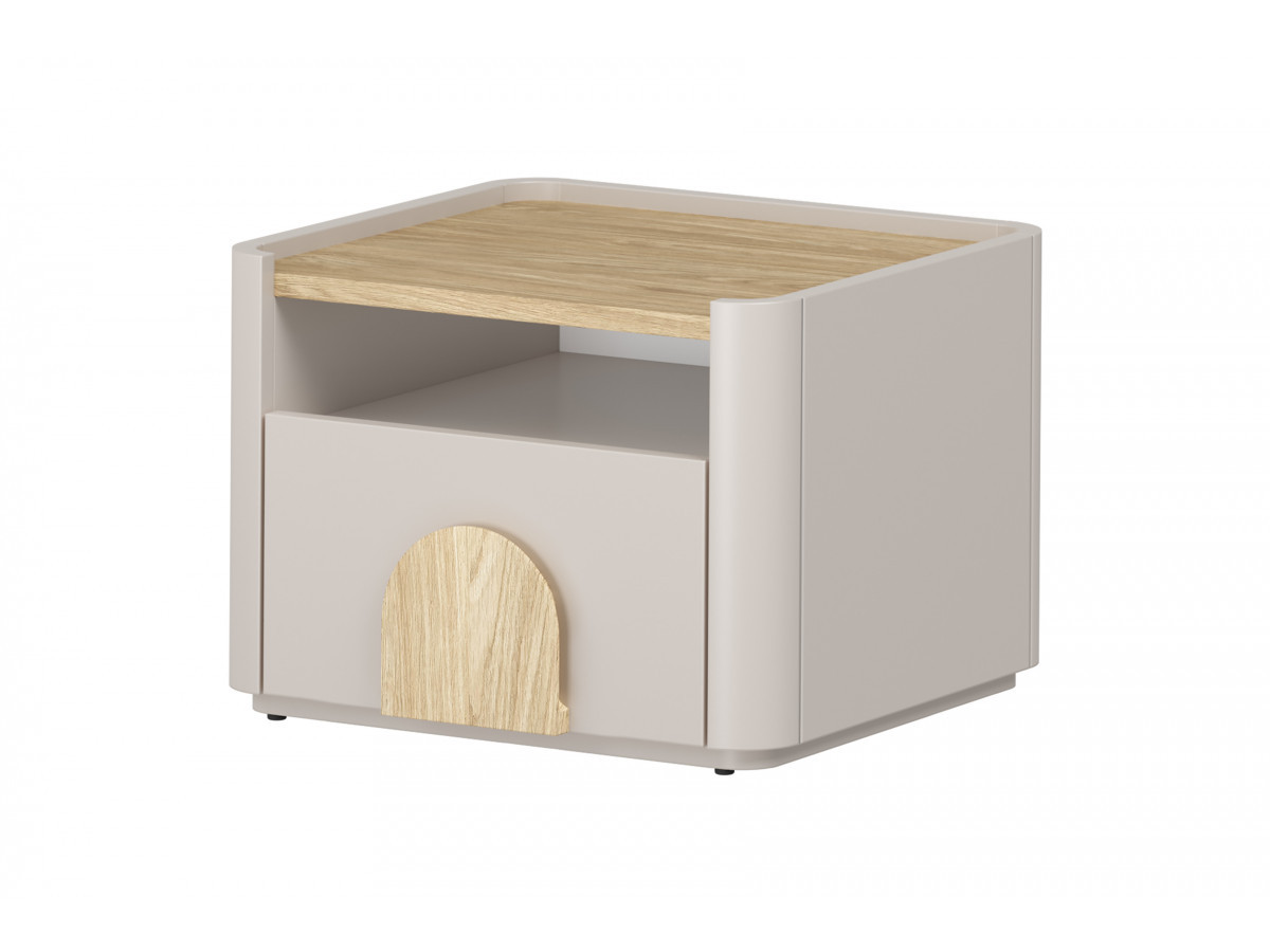 Lot de 2 tables de chevet 1 tiroir ENYRA beige — vue 6