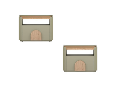 Lot de 2 tables de chevet 1 tiroir ENYRA