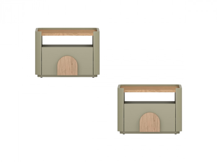 Lot de 2 tables de chevet 1 tiroir ENYRA
