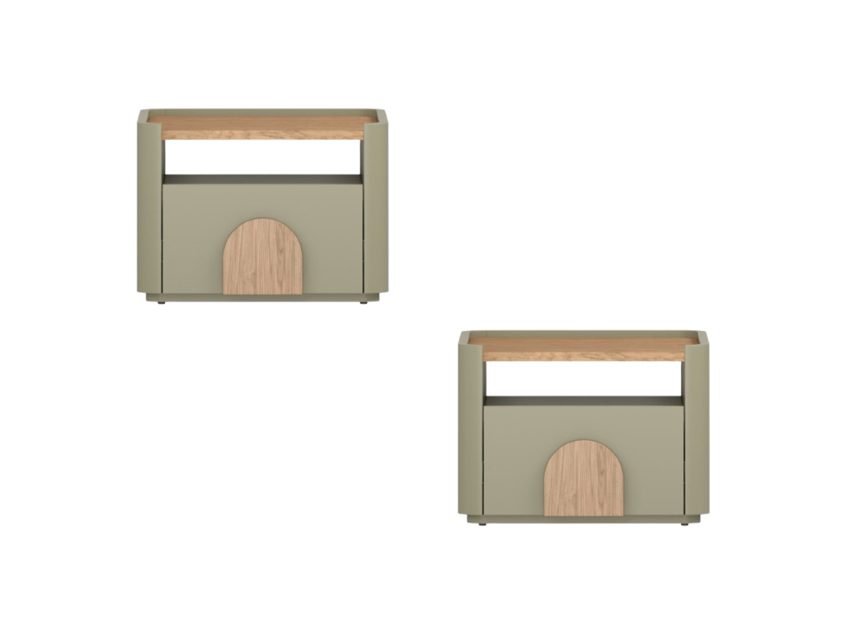 Set van 2 ENYRA nachtkastjes met 1 lade