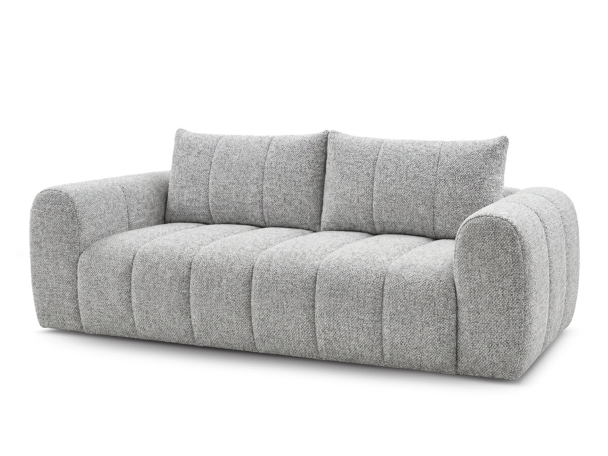 Canapé droit fixe 3 places NESTY tissu chiné