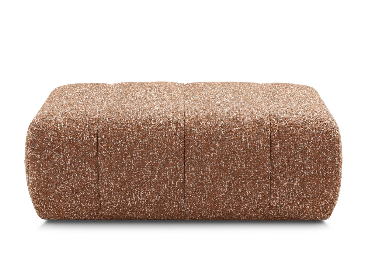 nesty poef in gemêleerde stof gekleurd oranje