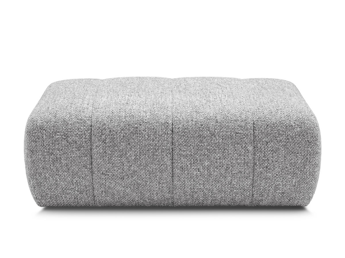 nesty poef in gemêleerde stof gekleurd lichtgrijs