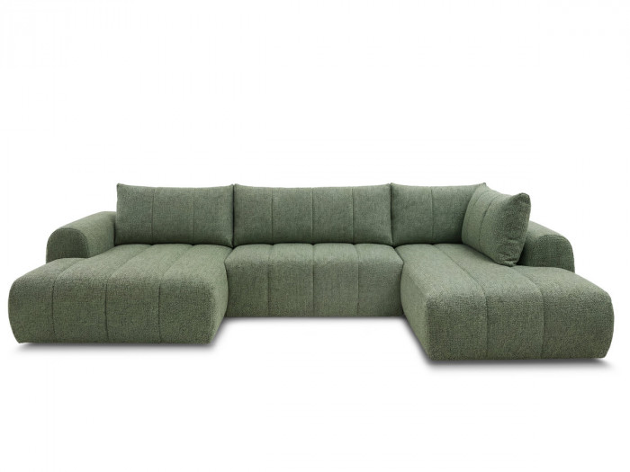 Canapé panoramique fixe NESTY tissu chiné