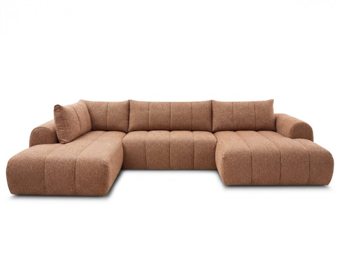 Canapé panoramique fixe NESTY tissu chiné