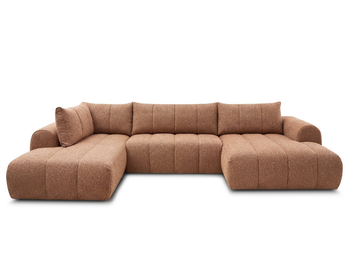 Canapé panoramique fixe NESTY tissu chiné