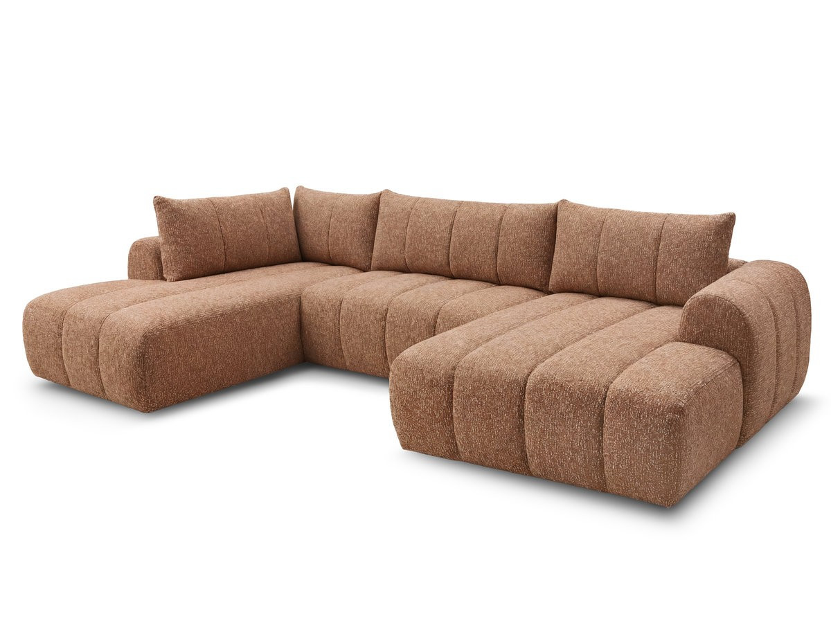 Canapé panoramique fixe NESTY tissu chiné