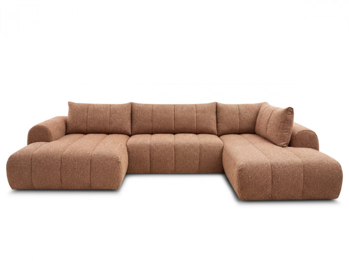 Canapé panoramique fixe NESTY tissu chiné