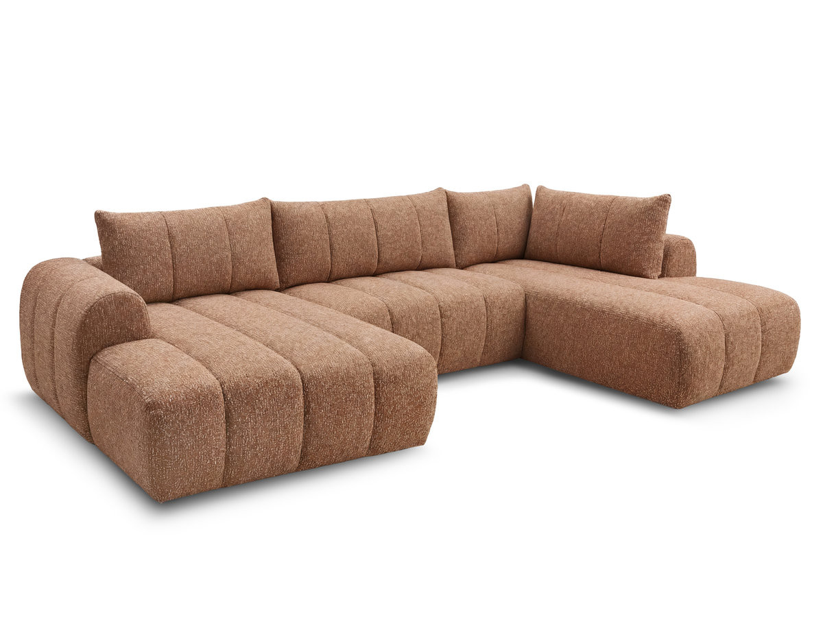 Canapé panoramique fixe NESTY tissu chiné