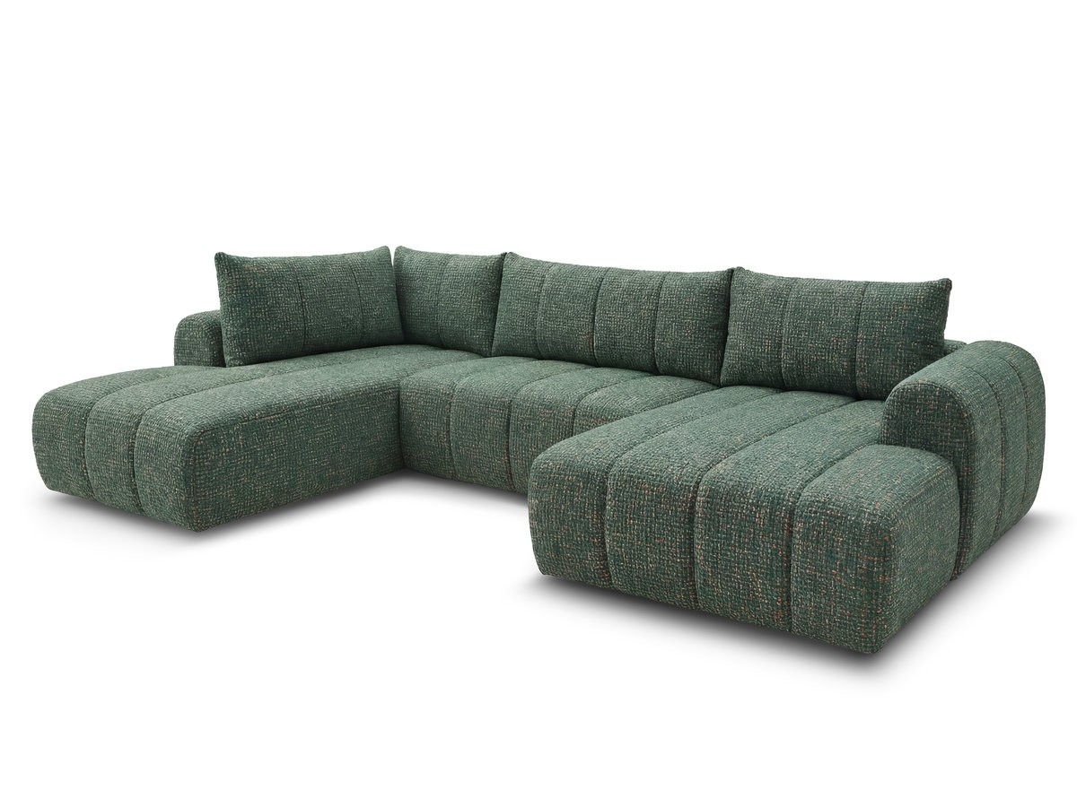 Canapé panoramique fixe NESTY tissu chiné