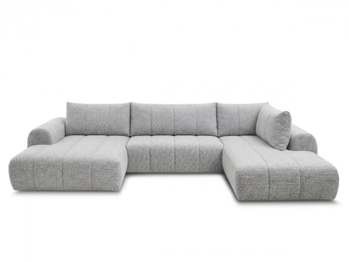 Canapé panoramique fixe NESTY tissu chiné