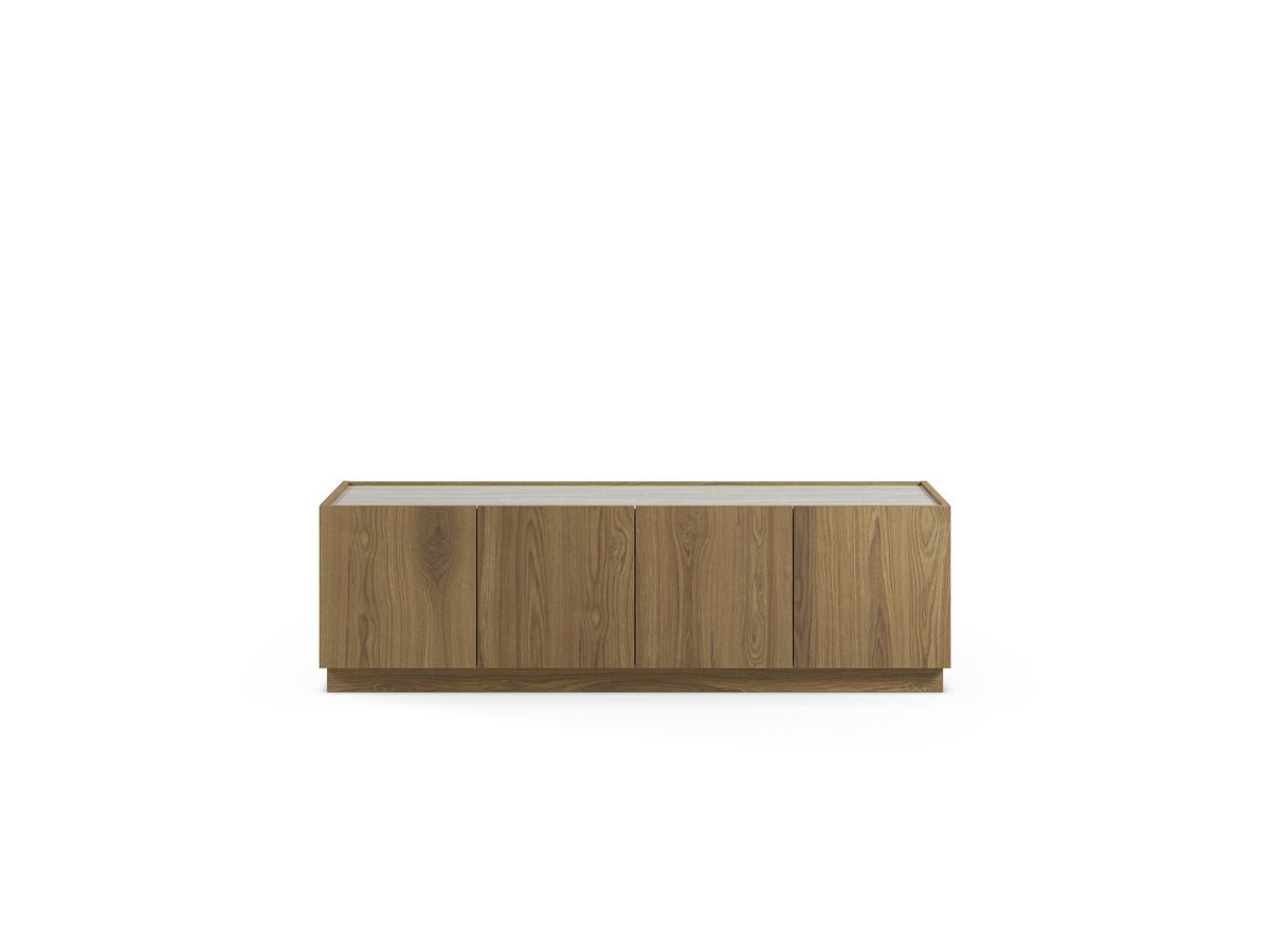 MARION set met dressoir 180 cm + tv-meubel 160 cm in eiken- en travertijnlook