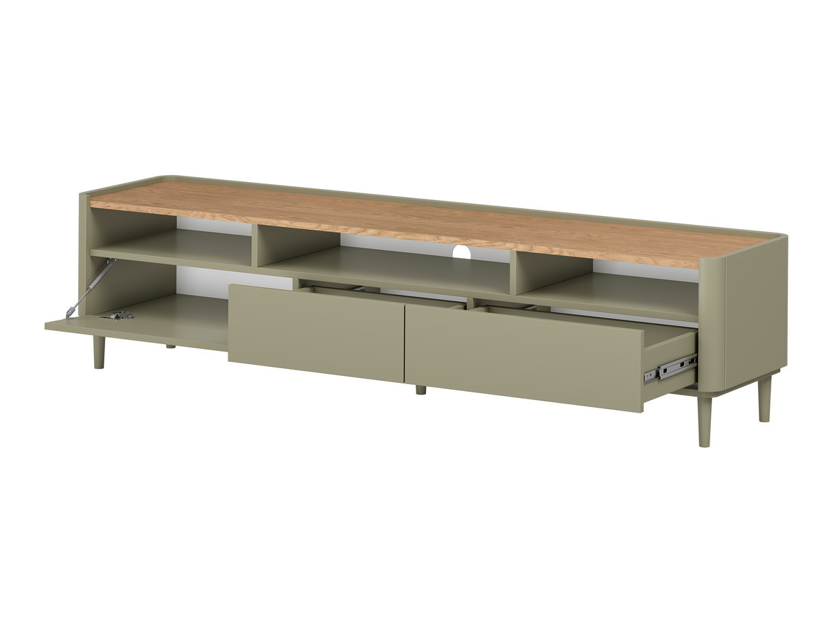Ensemble ANYRA avec buffet 200 cm + meuble TV 200 cm + table basse avec tiroirs pieds en bois massif