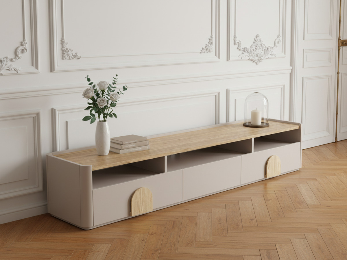 Ensemble ENYRA avec buffet 200 cm + meuble TV 2 tiroirs 200 cm