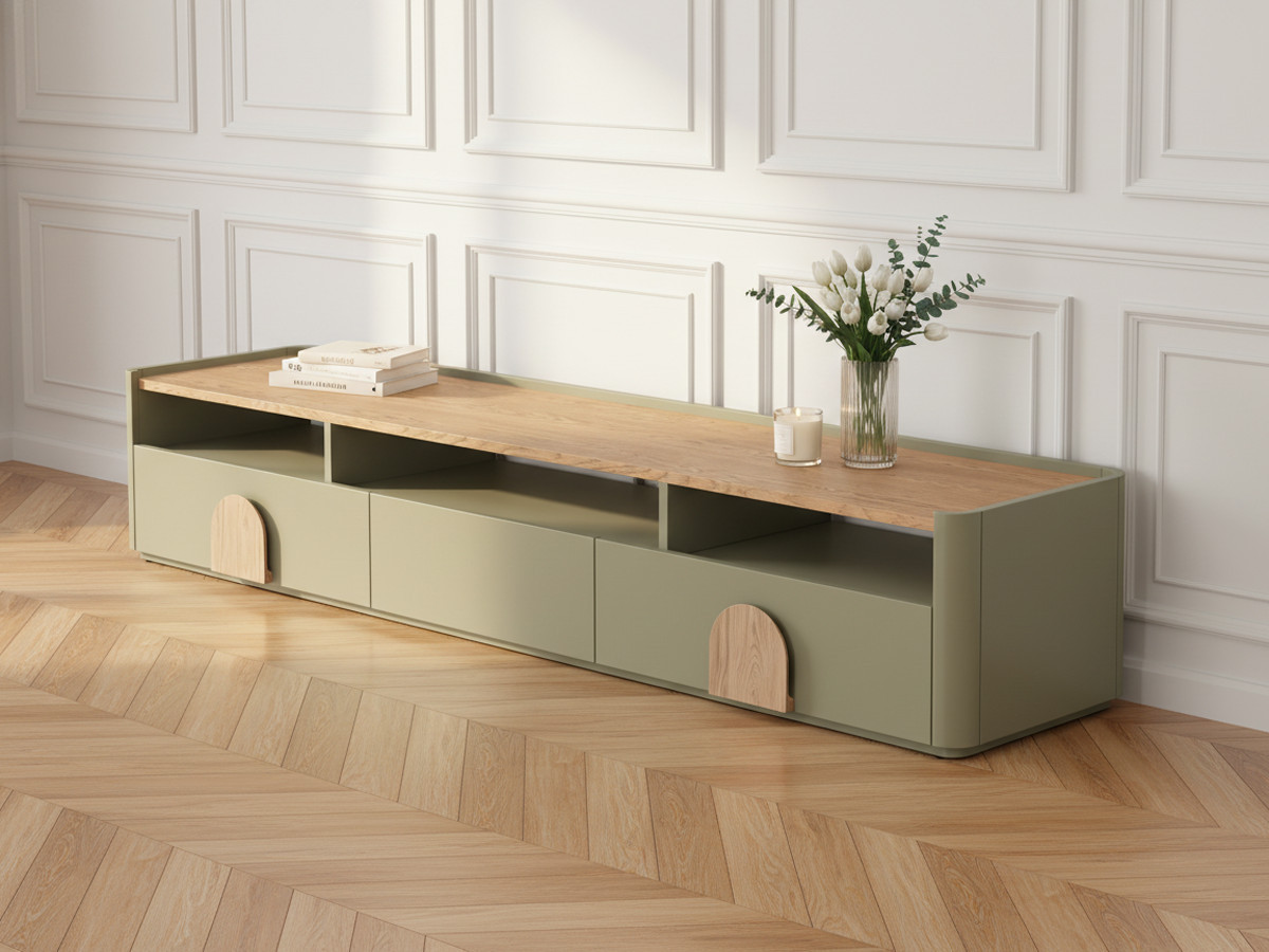 Ensemble ENYRA avec buffet 200 cm + meuble TV 2 tiroirs 200 cm
