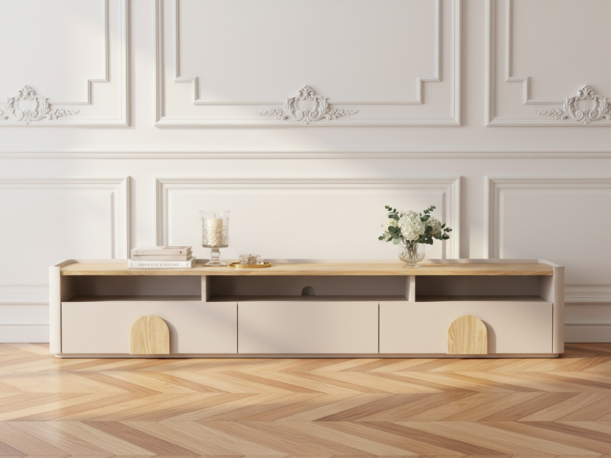 Ensemble ENYRA avec buffet 200 cm + meuble TV 2 tiroirs 200 cm