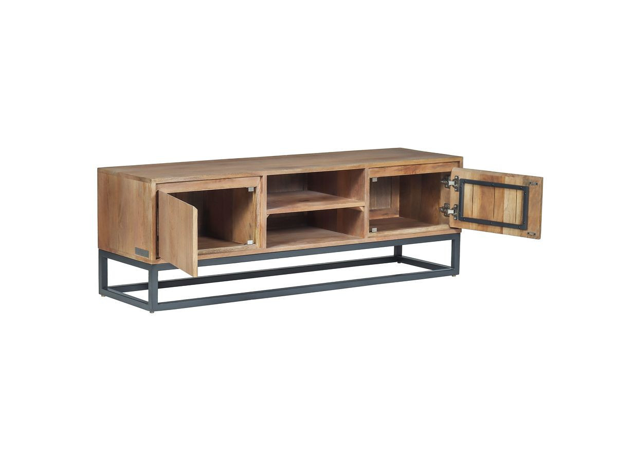 Ensemble BERGERAC avec buffet 150 cm + meuble TV 140 cm + table basse bois massif de manguier