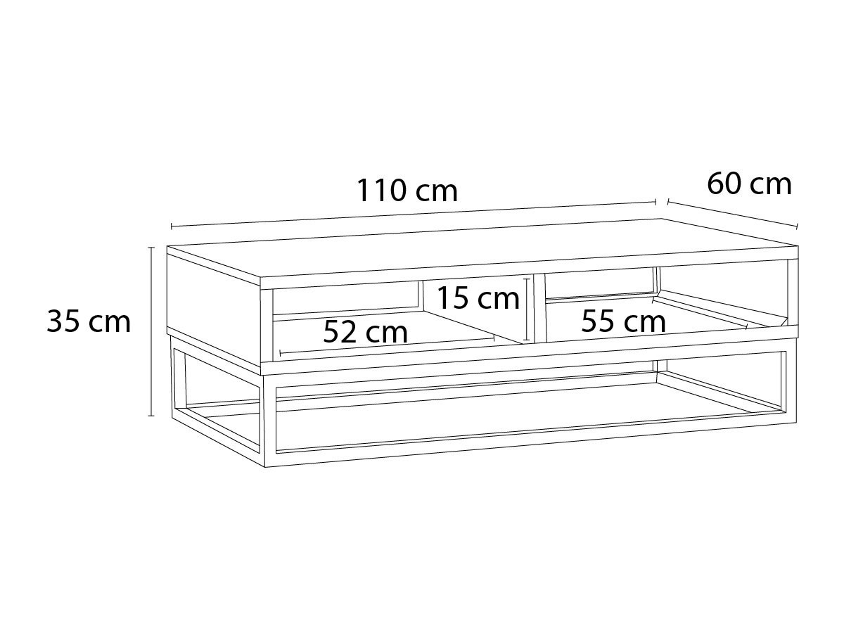 Ensemble BERGERAC avec buffet 150 cm + meuble TV 140 cm + table basse bois massif de manguier
