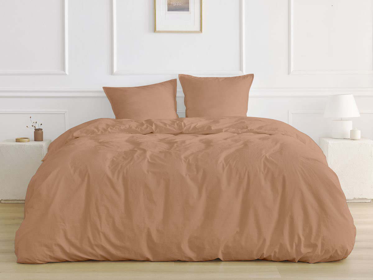 Parure en satin lavé NEMESIS rose 220x240 + — vue 5