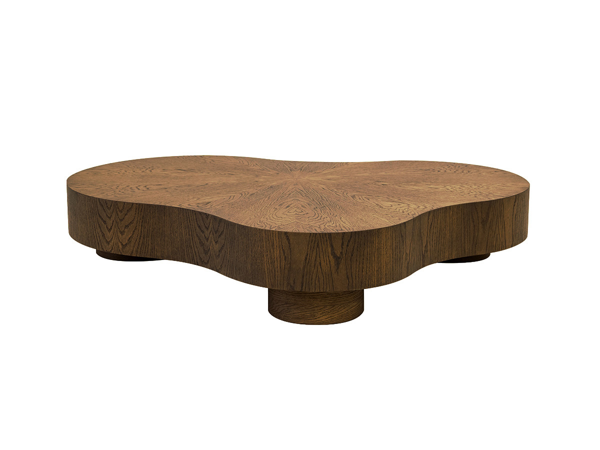 CORBUSIER Organische salontafel 138 cm Massief eikenfineer
