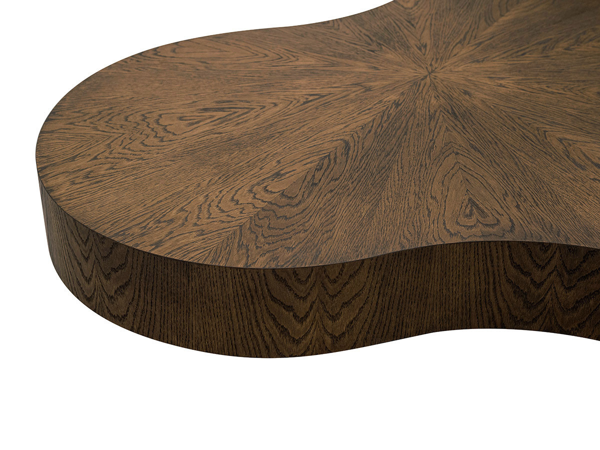 Table basse organique 138 cm CORBUSIER placage chêne massif