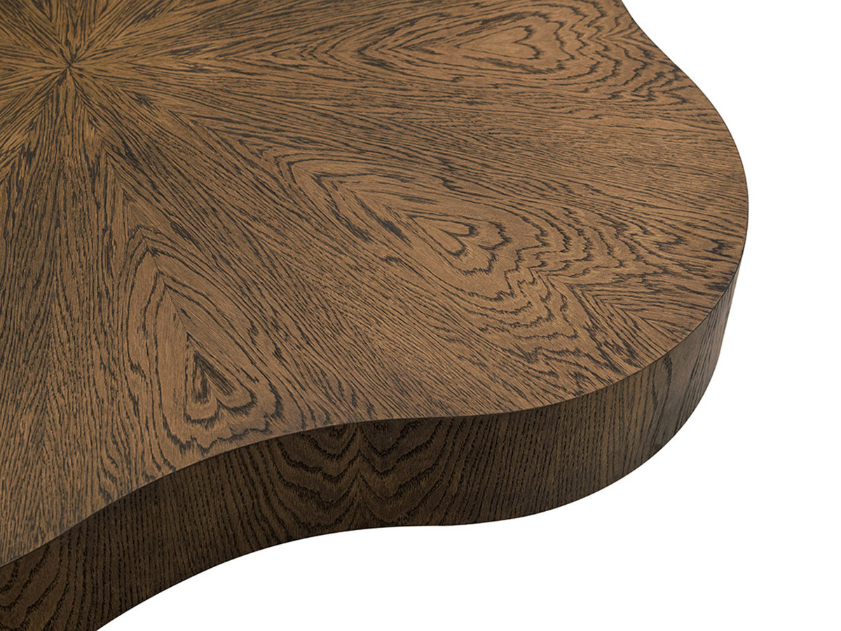 Table basse organique 138 cm CORBUSIER placage chêne massif