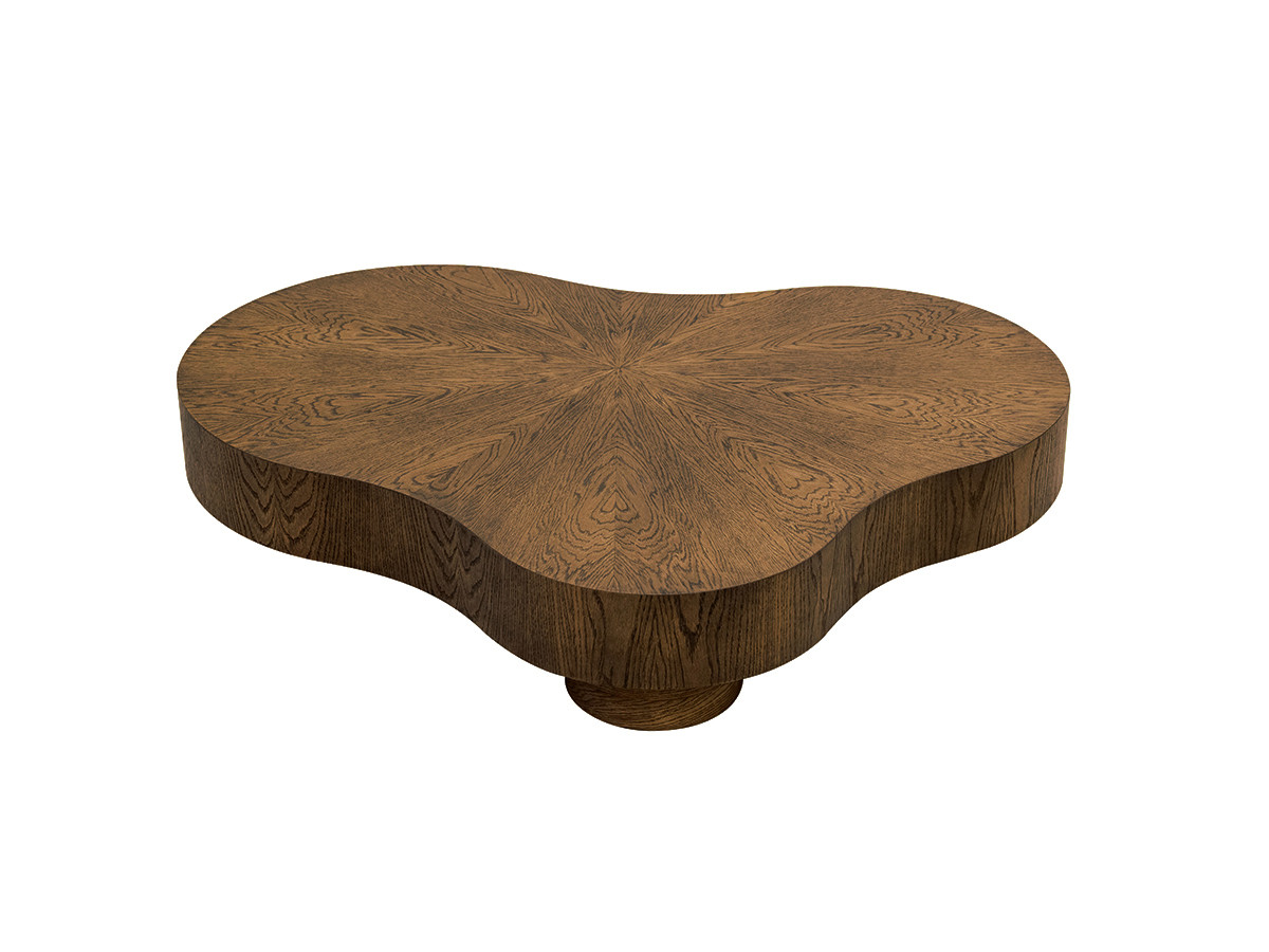 Table basse organique 138 cm CORBUSIER placage chêne massif