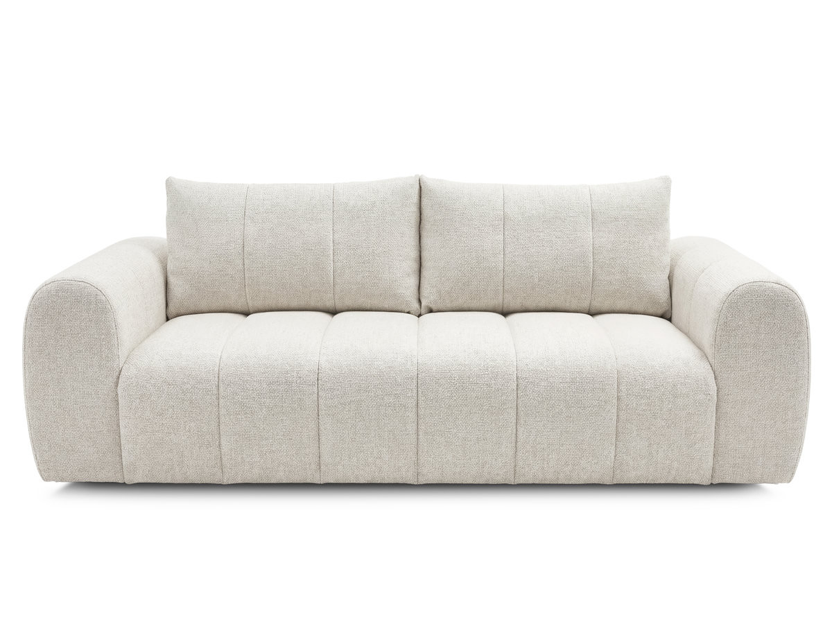 Canapé droit fixe 3 places NESTY tissu chiné