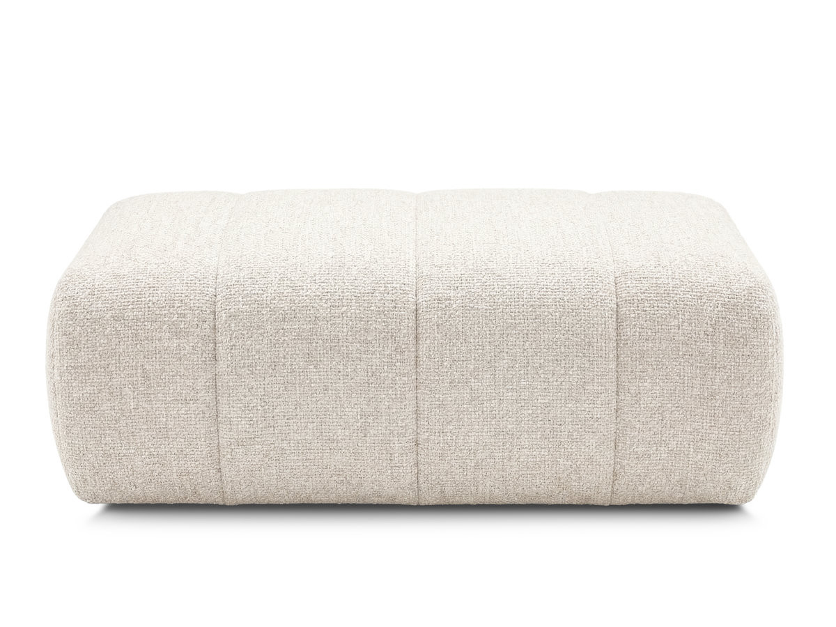 nesty poef in gemêleerde stof gekleurd beige