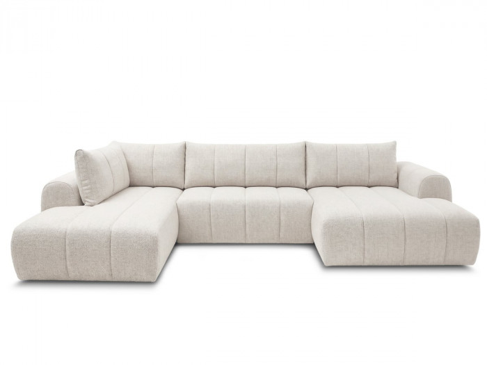 Canapé panoramique fixe NESTY tissu chiné
