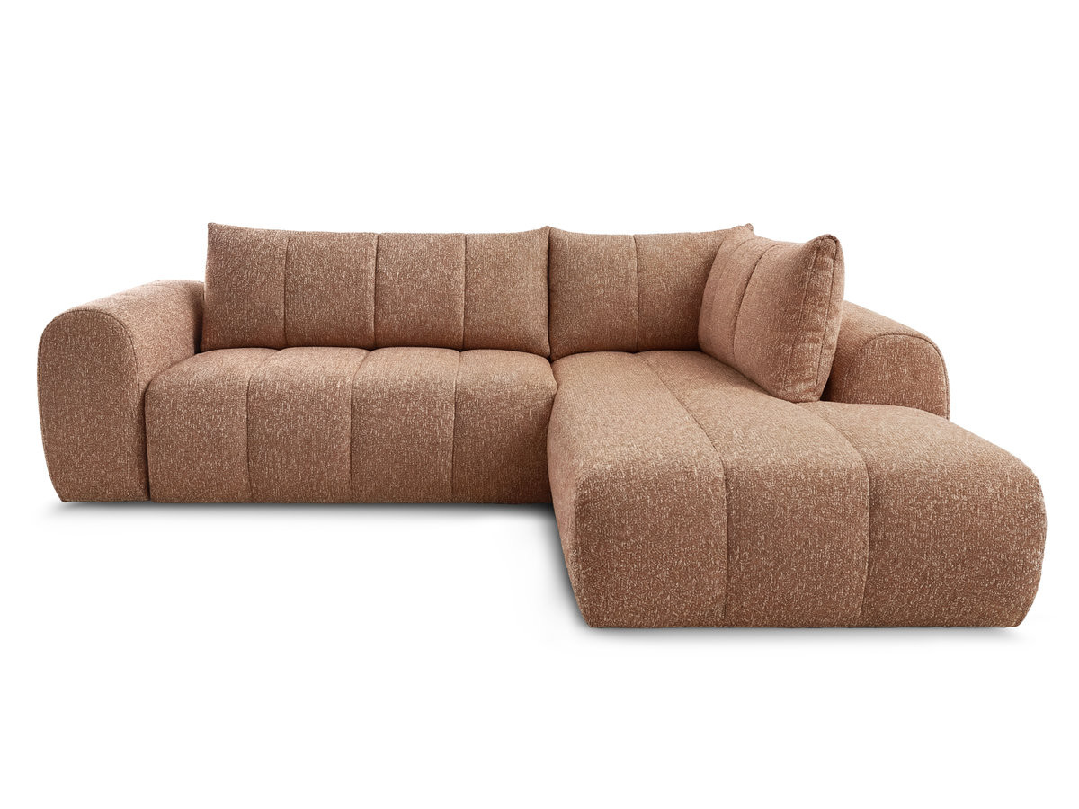 NESTY vaste L-vormige hoekbank in gemêleerde stof