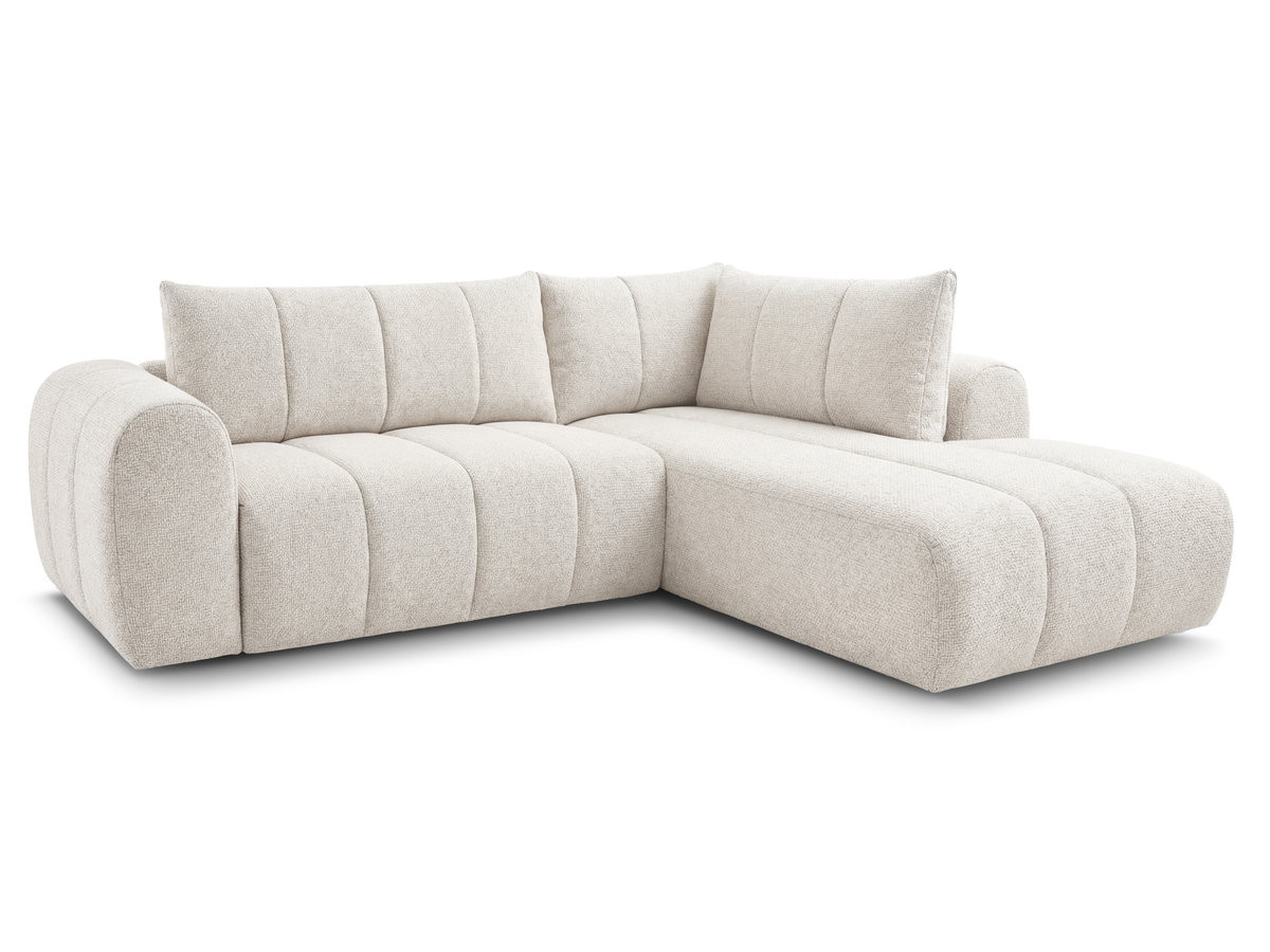 NESTY vaste L-vormige hoekbank in gemêleerde stof